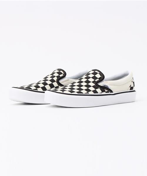Vans バンズ の レディース バンズ スリッポン ライトプラス チェッカーフラッグ Vans Slip On Lite Plus Vn0004peib8 スリッポン Wear