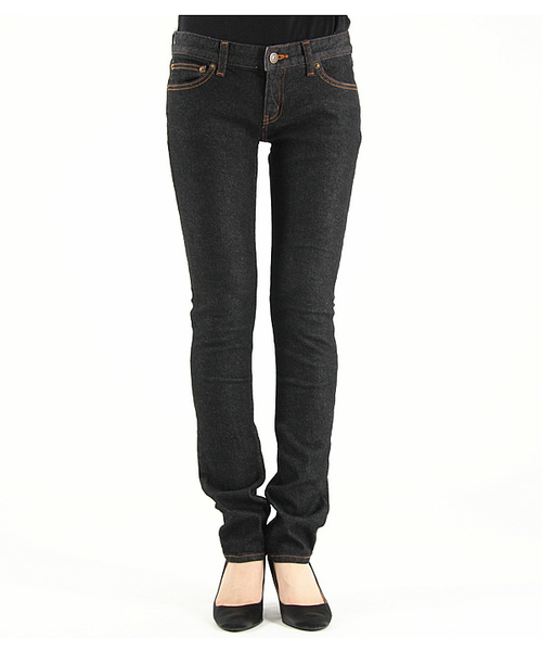 X-girl（エックスガール）の「HEART POCKET JEAN（デニムパンツ・レディース・インディゴブルー/ブラック・0/1/2）」の3枚目の写真