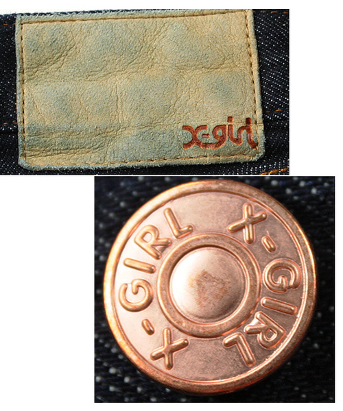 X-girl（エックスガール）の「HEART POCKET JEAN（デニムパンツ・レディース・インディゴブルー/ブラック・0/1/2）」の7枚目の写真