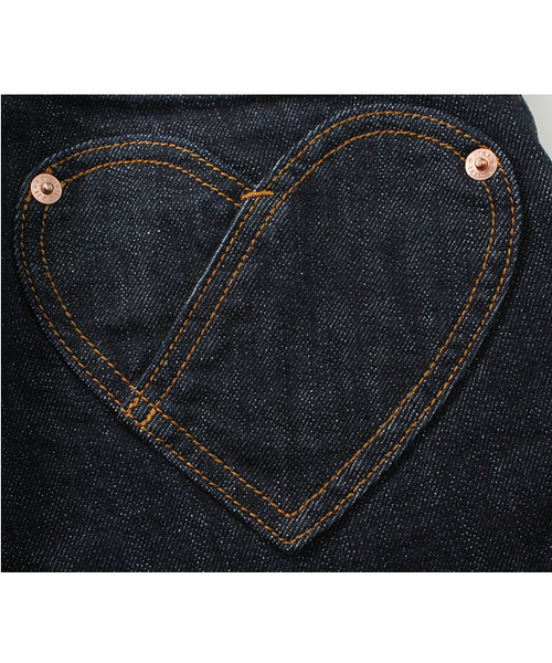 X-girl（エックスガール）の「HEART POCKET JEAN（デニムパンツ・レディース・インディゴブルー/ブラック・0/1/2）」の8枚目の写真