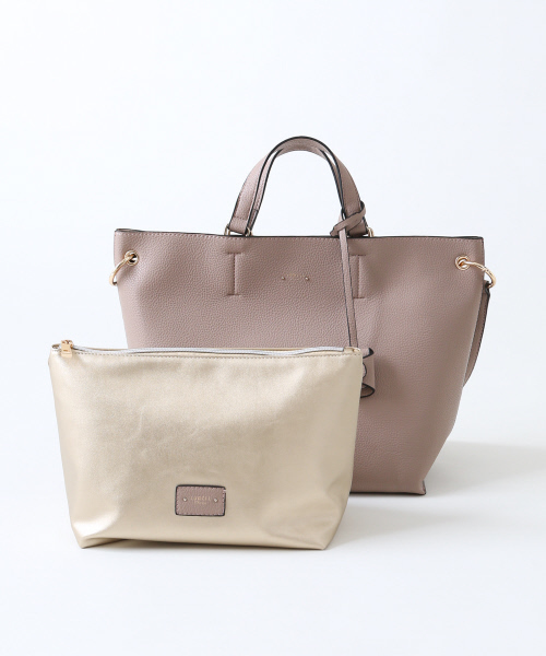 LOWELL things(ロウェル シングス)の「インバッグ付きシュリンクショルダー(ショルダーバッグ・レディース・シルバー/ブラック/ベージュ・FREE)」の2枚目の写真