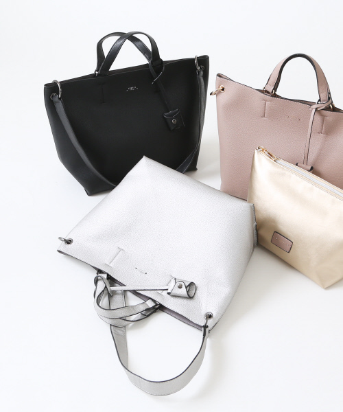 LOWELL things(ロウェル シングス)の「インバッグ付きシュリンクショルダー(ショルダーバッグ・レディース・シルバー/ブラック/ベージュ・FREE)」の4枚目の写真