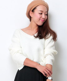 VENCEEXCHANGE | バッククロスVネックプルオーバー　(ニット/セーター)