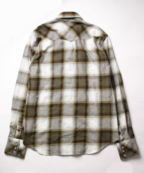 JACKROSE（ジャックローズ）の「コンチョボタンライトネルチェックWTシャツ（シャツ/ブラウス・メンズ・ブラウン/レッド・L/M/XL）」の3枚目の写真