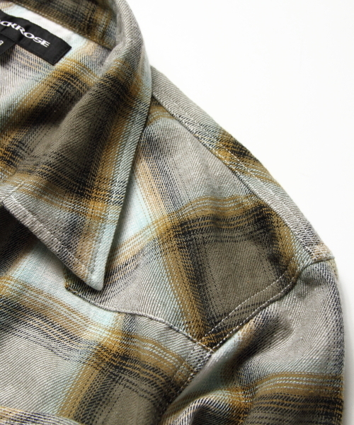 JACKROSE（ジャックローズ）の「コンチョボタンライトネルチェックWTシャツ（シャツ/ブラウス・メンズ・ブラウン/レッド・L/M/XL）」の5枚目の写真