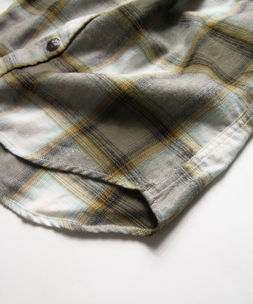 JACKROSE（ジャックローズ）の「コンチョボタンライトネルチェックWTシャツ（シャツ/ブラウス・メンズ・ブラウン/レッド・L/M/XL）」の9枚目の写真