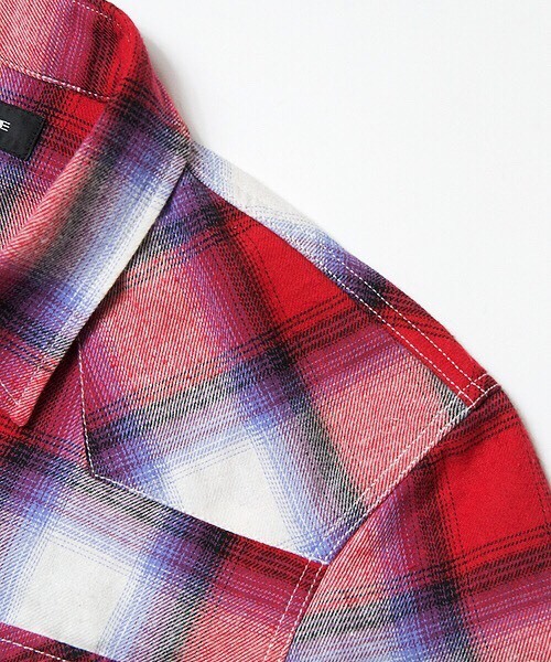 JACKROSE（ジャックローズ）の「コンチョボタンライトネルチェックWTシャツ（シャツ/ブラウス・メンズ・ブラウン/レッド・L/M/XL）」の11枚目の写真