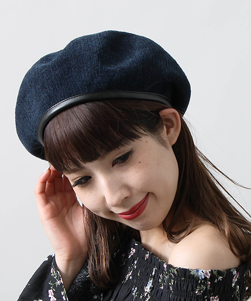 WEGO（ウィゴー）の「WEGO/アクリルサーモベレー帽（ハンチング/ベレー帽・レディース・オフホワイト/グレー/ネイビー/ブラック/ピンク/ブラウン・FREE）」の5枚目の写真