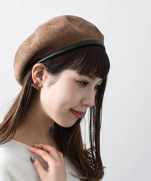 WEGO（ウィゴー）の「WEGO/アクリルサーモベレー帽（ハンチング/ベレー帽・レディース・オフホワイト/グレー/ネイビー/ブラック/ピンク/ブラウン・FREE）」の4枚目の写真