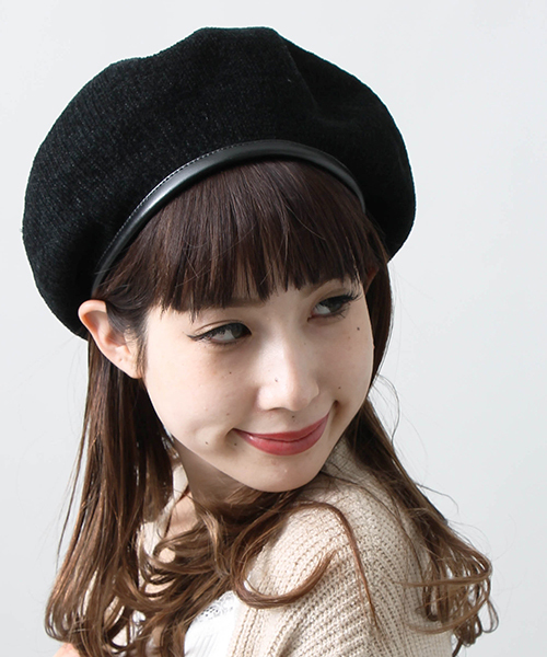 WEGO（ウィゴー）の「WEGO/アクリルサーモベレー帽（ハンチング/ベレー帽・レディース・オフホワイト/グレー/ネイビー/ブラック/ピンク/ブラウン・FREE）」の3枚目の写真