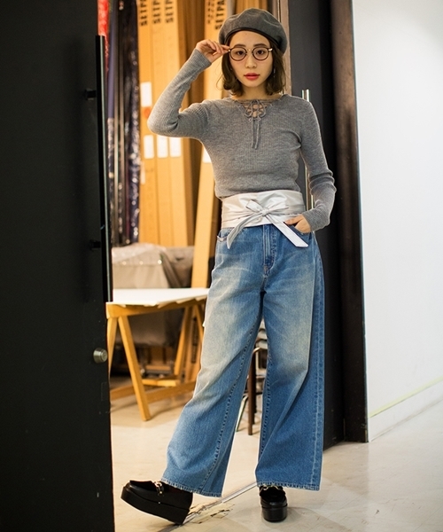 WEGO（ウィゴー）の「WEGO/アクリルサーモベレー帽（ハンチング/ベレー帽・レディース・オフホワイト/グレー/ネイビー/ブラック/ピンク/ブラウン・FREE）」の14枚目の写真