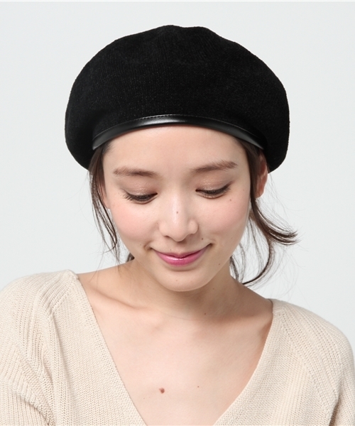 WEGO（ウィゴー）の「WEGO/アクリルサーモベレー帽（ハンチング/ベレー帽・レディース・オフホワイト/グレー/ネイビー/ブラック/ピンク/ブラウン・FREE）」の8枚目の写真