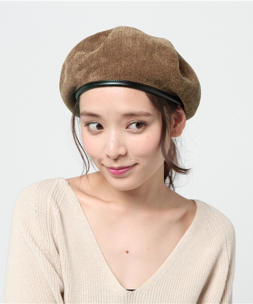 WEGO（ウィゴー）の「WEGO/アクリルサーモベレー帽（ハンチング/ベレー帽・レディース・オフホワイト/グレー/ネイビー/ブラック/ピンク/ブラウン・FREE）」の10枚目の写真