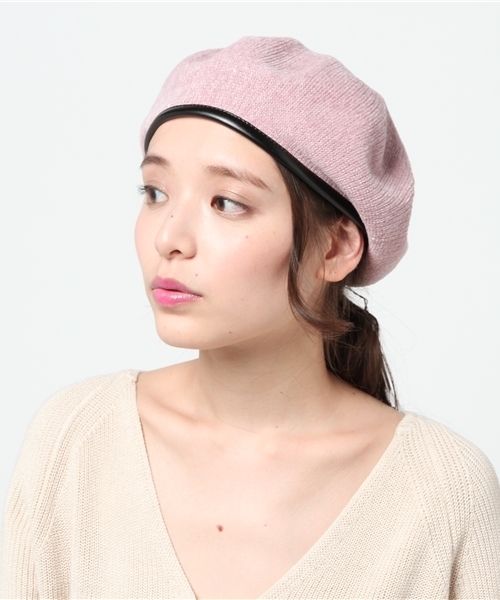 WEGO（ウィゴー）の「WEGO/アクリルサーモベレー帽（ハンチング/ベレー帽・レディース・オフホワイト/グレー/ネイビー/ブラック/ピンク/ブラウン・FREE）」の13枚目の写真