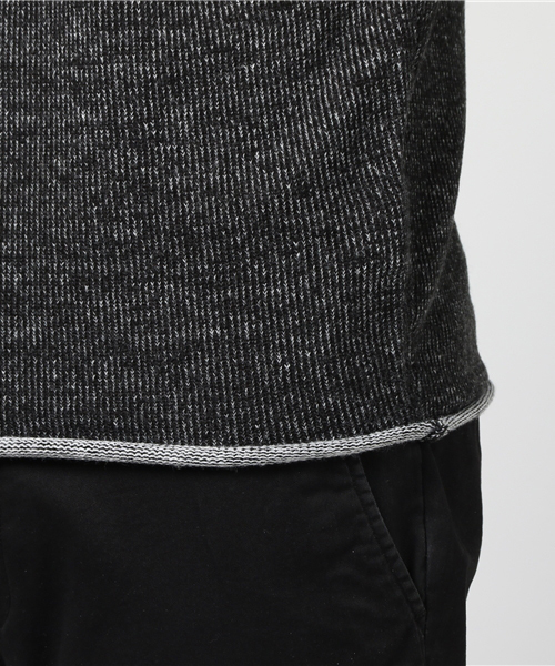 VENCEEXCHANGE（ヴァンスエクスチェンジ）の「プレーティングクルーネックニットプルオーバー    （ニット/セーター・メンズ・ネイビー/ブラック・MEDIUM/LARGE）」の7枚目の写真