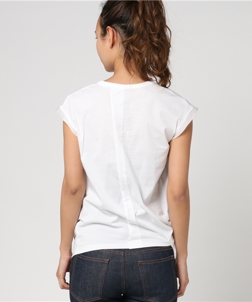 PAPILLONNER（パピヨネ）の「ねじれTシャツ（Tシャツ/カットソー・レディース・ピンク/オフホワイト/ブルー・FREE）」の6枚目の写真