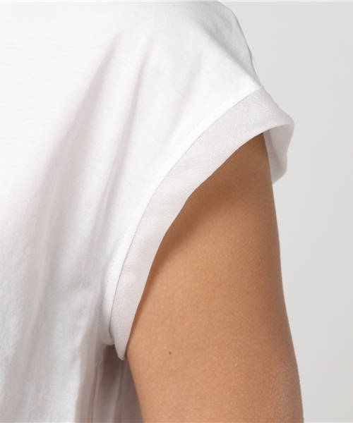 PAPILLONNER（パピヨネ）の「ねじれTシャツ（Tシャツ/カットソー・レディース・ピンク/オフホワイト/ブルー・FREE）」の8枚目の写真