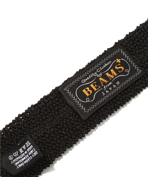 BEAMS PLUS（ビームスプラス）の「BEAMS PLUS / シルクニットタイ（ネクタイ・メンズ・ブラック/ネイビー・ONE SIZE）」の4枚目の写真