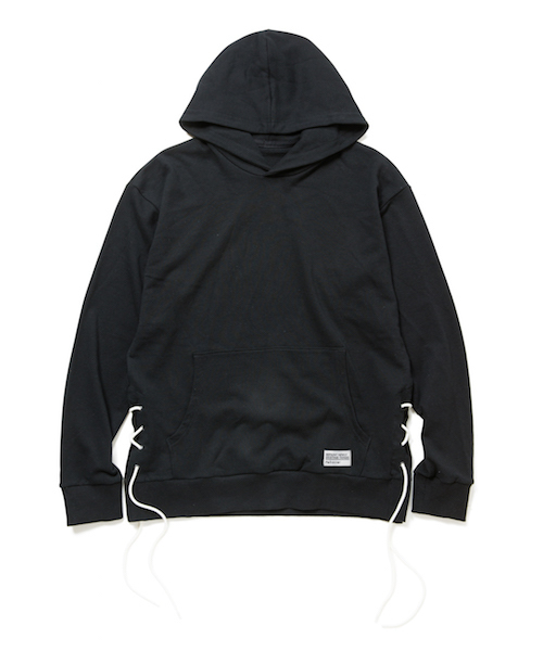 rehacer（レアセル）の「rehacer : Lace-up Hooded Parka（パーカー・メンズ・ブラック/グレー・SMALL/LARGE/MEDIUM）」の4枚目の写真