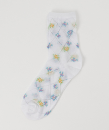 WEGO | WEGO/ダイヤフラワー刺繍ソックス(ソックス/靴下)