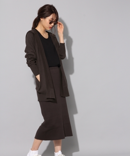 BLISS POINT（ブリスポイント）の「【アルガンオイル配合】Uネック8分袖Tシャツ/768671（Tシャツ/カットソー・レディース・ピンク/ブラウン/ブラック/ライトグレー/ホワイト・LARGE/MEDIUM/SMALL/X-LARGE）」の12枚目の写真