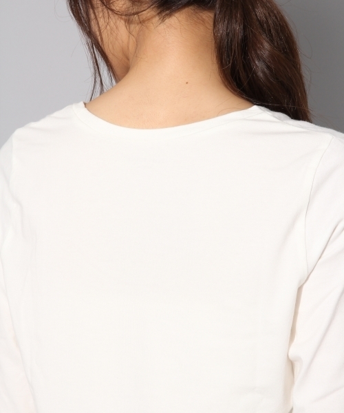 BLISS POINT（ブリスポイント）の「【アルガンオイル配合】Uネック8分袖Tシャツ/768671（Tシャツ/カットソー・レディース・ピンク/ブラウン/ブラック/ライトグレー/ホワイト・LARGE/MEDIUM/SMALL/X-LARGE）」の22枚目の写真