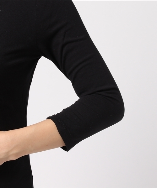 BLISS POINT（ブリスポイント）の「【アルガンオイル配合】Uネック8分袖Tシャツ/768671（Tシャツ/カットソー・レディース・ピンク/ブラウン/ブラック/ライトグレー/ホワイト・LARGE/MEDIUM/SMALL/X-LARGE）」の7枚目の写真