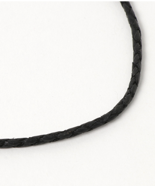 Artemis Classic（アルテミスクラシック）の「ArtemisClassic/四つ編みﾚｻﾞｰﾈｯｸﾚｽ（ネックレス・メンズ・ブラック・FREE）」の2枚目の写真