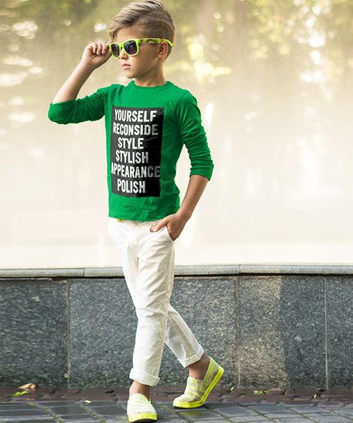 THE CASUAL(カジュアル)の「長袖 ロゴ Tシャツ キッズ(Tシャツ/カットソー・キッズ・杢グレー/レッド/ホワイト/ブラック/ロイヤルブルー/グリーン・120/150/140/100/130/110/160)」の5枚目の写真