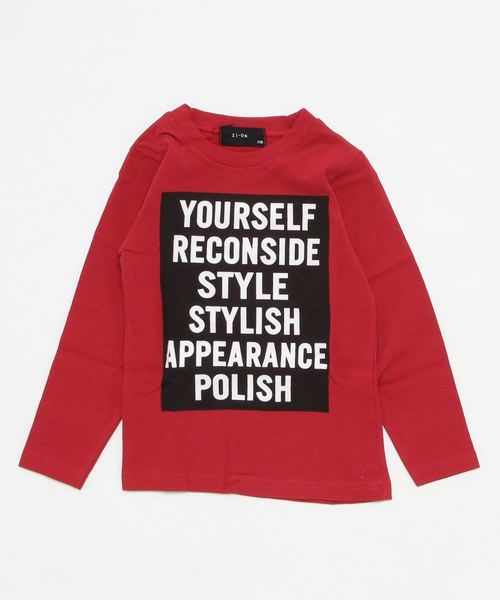 THE CASUAL(カジュアル)の「長袖 ロゴ Tシャツ キッズ(Tシャツ/カットソー・キッズ・杢グレー/レッド/ホワイト/ブラック/ロイヤルブルー/グリーン・120/150/140/100/130/110/160)」の1枚目の写真