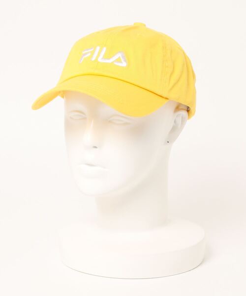 OVERRIDE（オーバーライド）の「【FILA】 096 LINEAR LOGO LOW CAP / 【フィラ】ロゴ ロウ キャップ　オーバーライド（キャップ・メンズ・ブラック/ベージュ/ネイビー/レッド/ピンク/ブルー/グリーン/ブルー系その他/ホワイト/ワイン/オレンジ/ライトピンク/イエロー・FREE/57~59cm）」の8枚目の写真