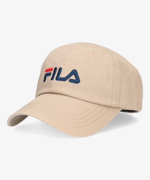 OVERRIDE（オーバーライド）の「【FILA】 096 LINEAR LOGO LOW CAP / 【フィラ】ロゴ ロウ キャップ　オーバーライド（キャップ・メンズ・ブラック/ベージュ/ネイビー/レッド/ピンク/ブルー/グリーン/ブルー系その他/ホワイト/ワイン/オレンジ/ライトピンク/イエロー・FREE/57~59cm）」の4枚目の写真