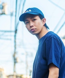 【FILA】 096 LINEAR LOGO LOW CAP / 【フィラ】ロゴ ロウ キャップ　オーバーライド