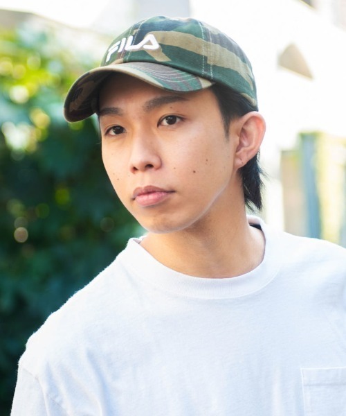 OVERRIDE（オーバーライド）の「【FILA】 096 LINEAR LOGO LOW CAP / 【フィラ】ロゴ ロウ キャップ　オーバーライド（キャップ・メンズ・ブラック/ベージュ/ネイビー/レッド/ピンク/ブルー/グリーン/ブルー系その他/ホワイト/ワイン/オレンジ/ライトピンク/イエロー・FREE/57~59cm）」の5枚目の写真