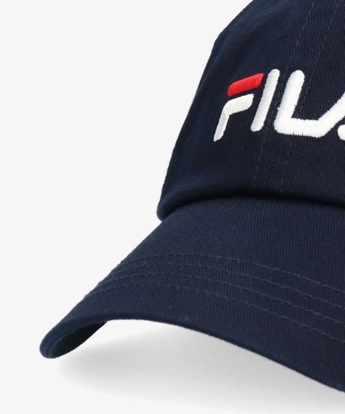 OVERRIDE（オーバーライド）の「【FILA】 096 LINEAR LOGO LOW CAP / 【フィラ】ロゴ ロウ キャップ　オーバーライド（キャップ・メンズ・ブラック/ベージュ/ネイビー/レッド/ピンク/ブルー/グリーン/ブルー系その他/ホワイト/ワイン/オレンジ/ライトピンク/イエロー・FREE/57~59cm）」の22枚目の写真