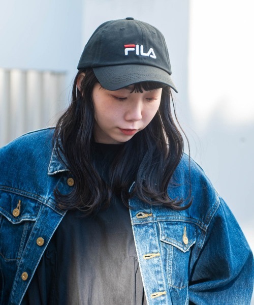 OVERRIDE（オーバーライド）の「【FILA】 096 LINEAR LOGO LOW CAP / 【フィラ】ロゴ ロウ キャップ　オーバーライド（キャップ・メンズ・ブラック/ベージュ/ネイビー/レッド/ピンク/ブルー/グリーン/ブルー系その他/ホワイト/ワイン/オレンジ/ライトピンク/イエロー・FREE/57~59cm）」の15枚目の写真