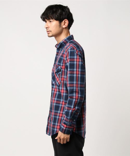 JOINT WORKS（ジョイントワークス）の「ビッグチェッククレイジーボタンダウンシャツ（シャツ/ブラウス・メンズ・ネイビー/レッド・LARGE/MEDIUM）」の3枚目の写真