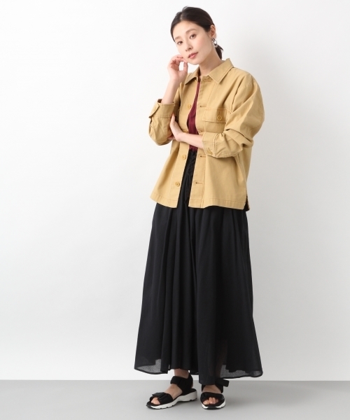 LEPSIM（レプシィム）の「シャツミリタリージャケット　784333（ミリタリージャケット・レディース・ベージュ/カーキ・MEDIUM/LARGE）」の12枚目の写真