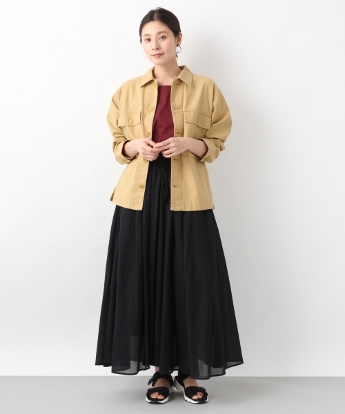 LEPSIM（レプシィム）の「シャツミリタリージャケット　784333（ミリタリージャケット・レディース・ベージュ/カーキ・MEDIUM/LARGE）」の6枚目の写真