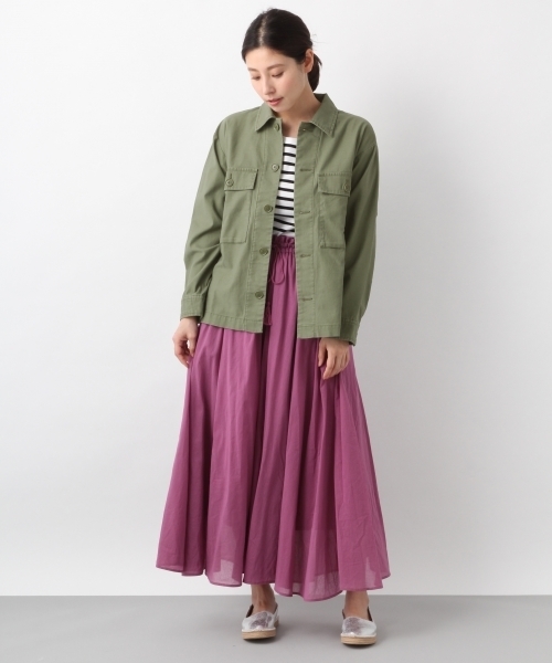 LEPSIM（レプシィム）の「シャツミリタリージャケット　784333（ミリタリージャケット・レディース・ベージュ/カーキ・MEDIUM/LARGE）」の3枚目の写真