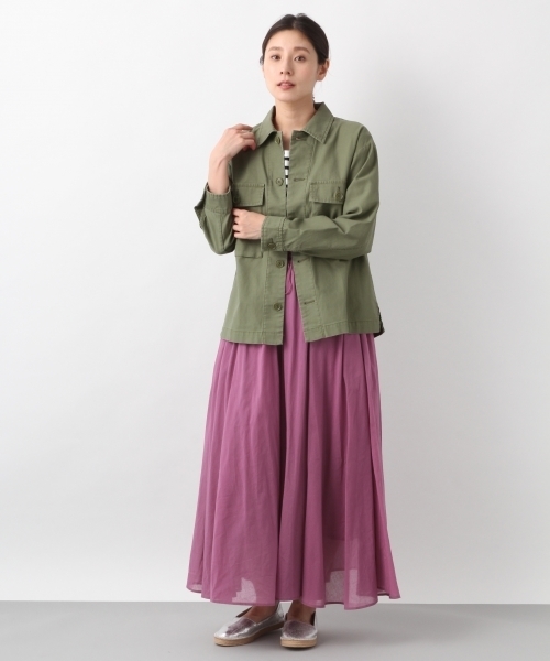 LEPSIM（レプシィム）の「シャツミリタリージャケット　784333（ミリタリージャケット・レディース・ベージュ/カーキ・MEDIUM/LARGE）」の14枚目の写真