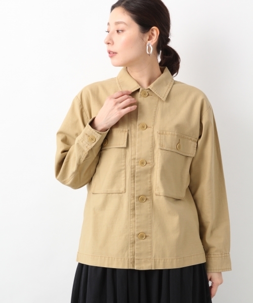 LEPSIM（レプシィム）の「シャツミリタリージャケット　784333（ミリタリージャケット・レディース・ベージュ/カーキ・MEDIUM/LARGE）」の16枚目の写真