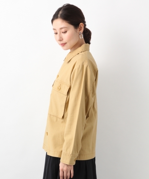 LEPSIM（レプシィム）の「シャツミリタリージャケット　784333（ミリタリージャケット・レディース・ベージュ/カーキ・MEDIUM/LARGE）」の8枚目の写真