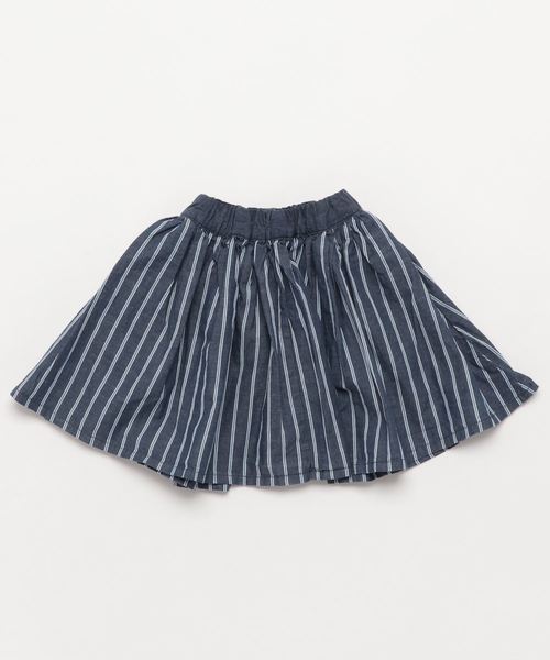 RUGGEDWORKS（ラゲッドワークス）の「ストライプロングスカート（スカート・キッズ・ライトブルー/ネイビー・100cm/110cm/120cm/130cm/140cm/90cm/80ｃｍ）」の5枚目の写真