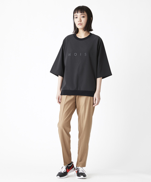 TRUNO by NOISE MAKER（トルノバイノイズメーカー）の「クリアプリント裾リブTシャツ（Tシャツ/カットソー・レディース・ブラック/ライトグリーン/レッド・FREE）」の2枚目の写真