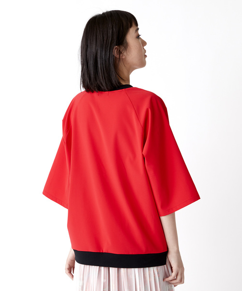 TRUNO by NOISE MAKER（トルノバイノイズメーカー）の「クリアプリント裾リブTシャツ（Tシャツ/カットソー・レディース・ブラック/ライトグリーン/レッド・FREE）」の11枚目の写真