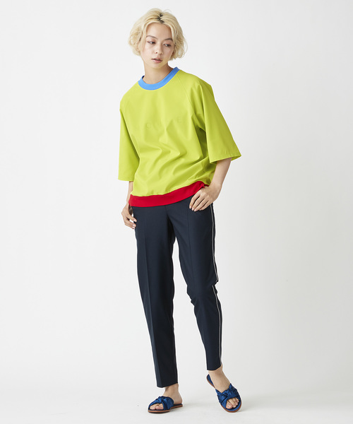 TRUNO by NOISE MAKER（トルノバイノイズメーカー）の「クリアプリント裾リブTシャツ（Tシャツ/カットソー・レディース・ブラック/ライトグリーン/レッド・FREE）」の13枚目の写真