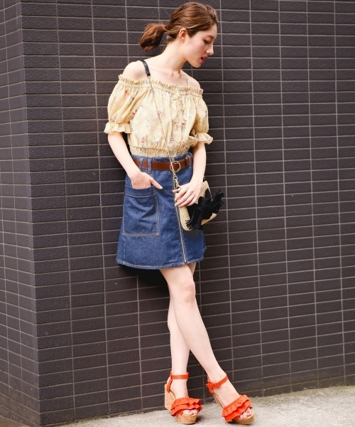 Heather（ヘザー）の「オパールオフショルブラウス（シャツ/ブラウス・レディース・ライトイエロー/ネイビー/ホワイト・FREE）」の19枚目の写真