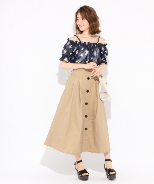 Heather（ヘザー）の「オパールオフショルブラウス（シャツ/ブラウス・レディース・ライトイエロー/ネイビー/ホワイト・FREE）」の11枚目の写真