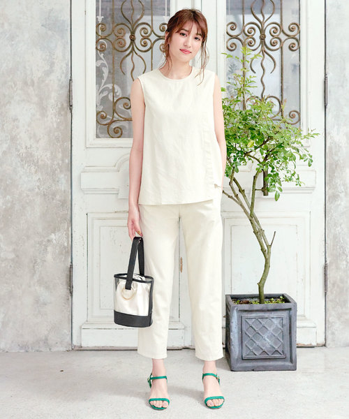 KOBE LETTUCE（コウベレタス）の「ショルダーストラップ2WAYクリアバケツバッグ/レディース/PVC[B1160]神戸レタス（ハンドバッグ・レディース・オフホワイト/ストライプ/キャメル/ブラック・FREE）」の11枚目の写真